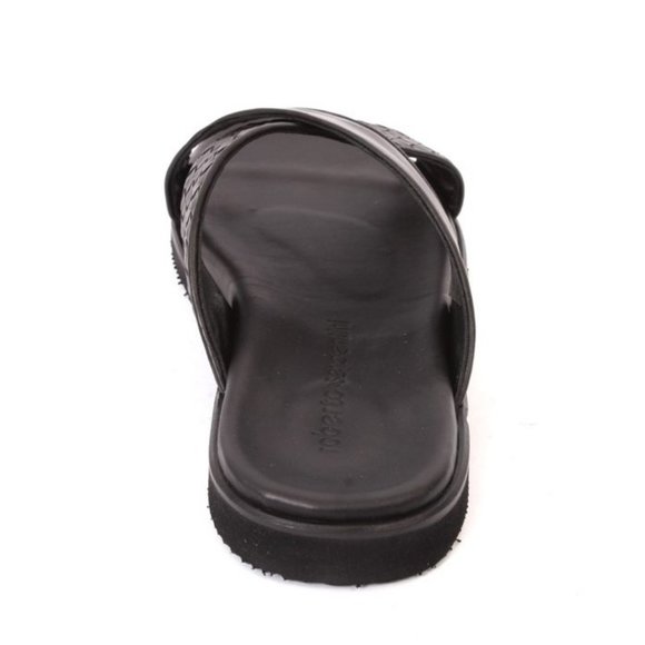 Roberto Serpentini 1700 Black Leather Slides Men Comfort Sandals main image 3